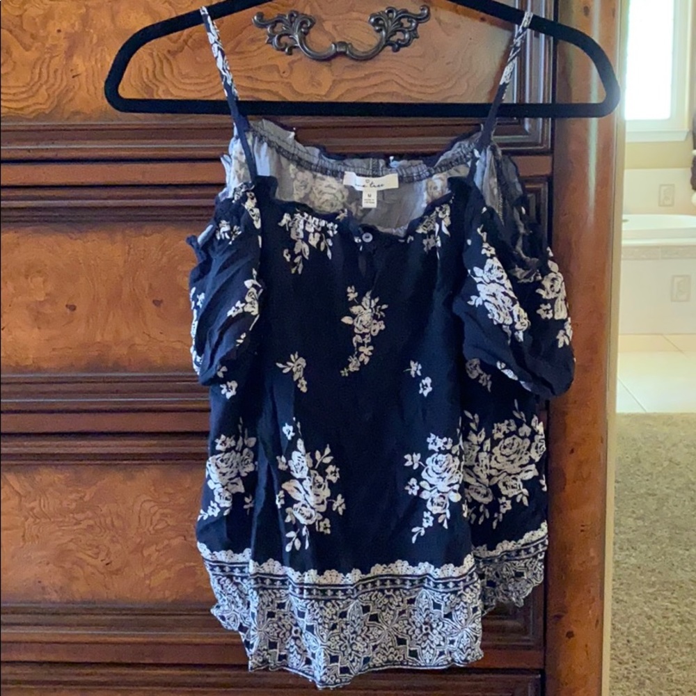 Short sleeve off the shoulder top